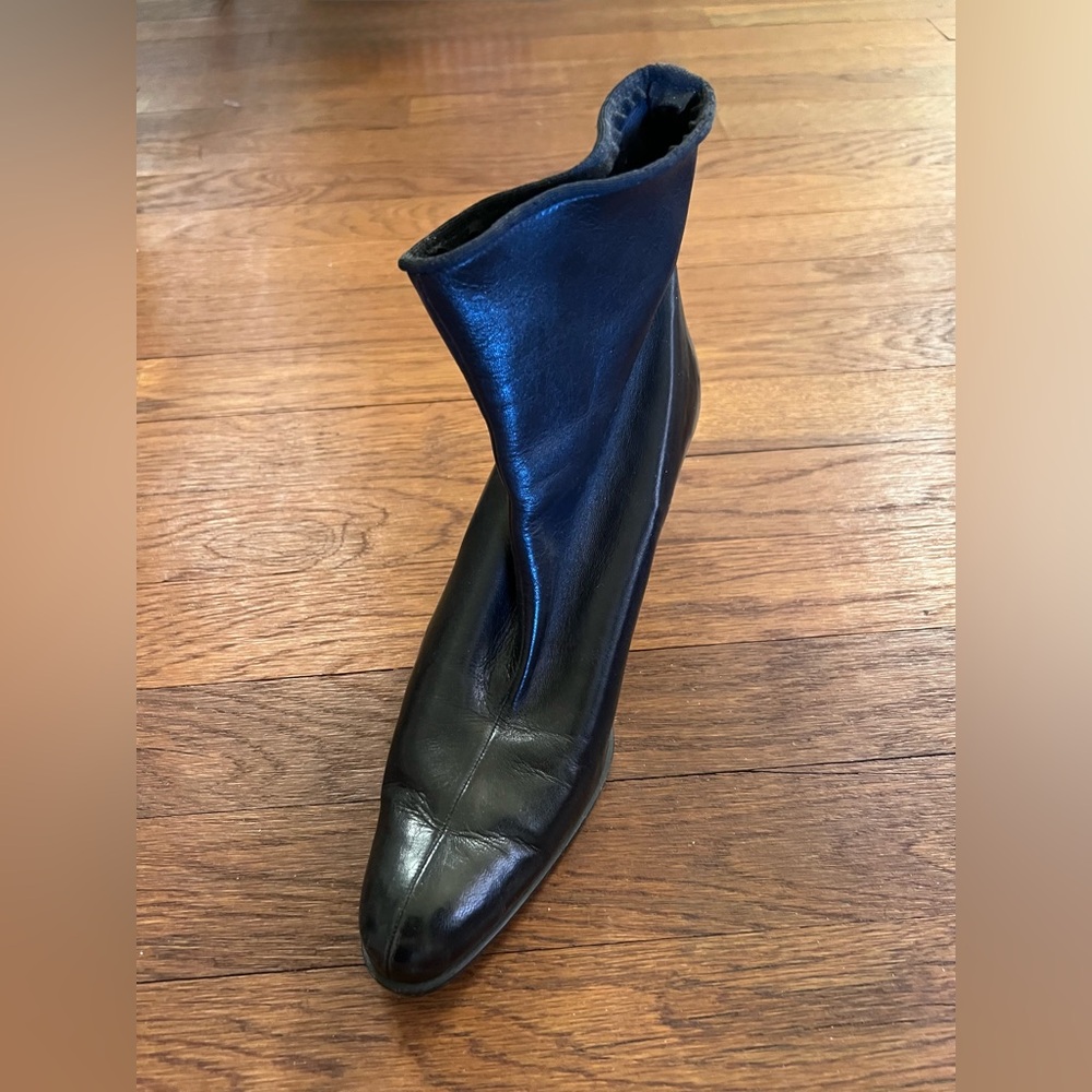Black Leather Ankle Boots